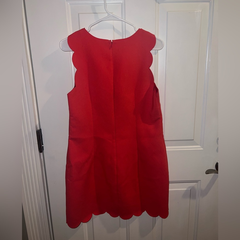 J. Crew Womens Shift Dress Sleeveless Scalloped Hem - Size 8 - Picture 2 of 3